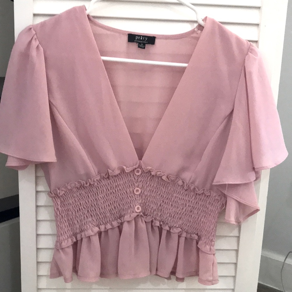 Privy Lilac Flowy Top